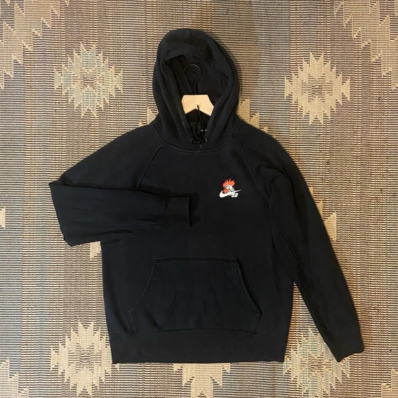 Nike | Shirts | Nike Sb Rooster Cozy Slouchy Black Hoodie Sweatshirt |  Poshmark